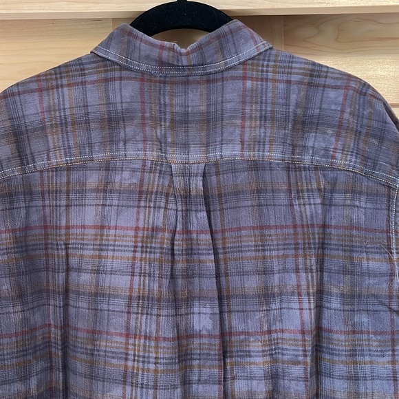 Men’s large classic fit Eddie Bauer plaid and tie dye button down - Picture 6 of 6